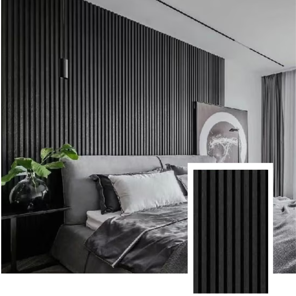 Nordive™ Acoustic Slat Panel — Smoked Oak (2.7 m × 1.10 m)